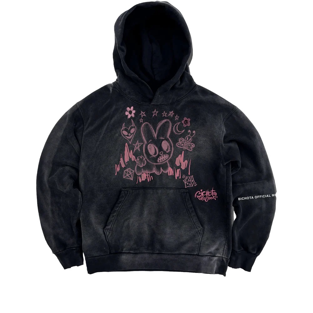 Karol G Bichota Season Bunny Washed Black Hoodie - Picture 7 of 7